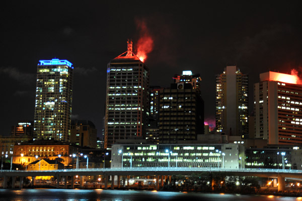 Pyrotechnic display - Brisbane River Fire 2010