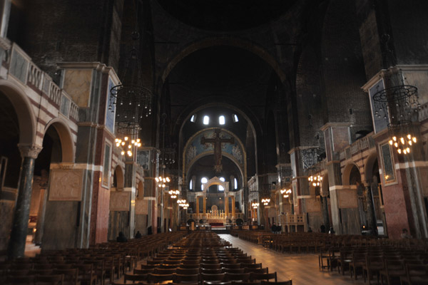 The interior of Westminster Cathedral, London