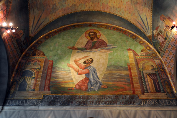 Mosaic of the Conversion of St. Paul on the Road to Damascus