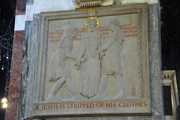 Westminster Cathedral Stations of the Cross - X Jesus is Stripped of his Clothes