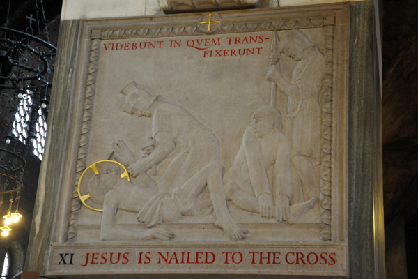 Westminster Cathedral Stations of the Cross - XI Jesus is Nailed to the Cross