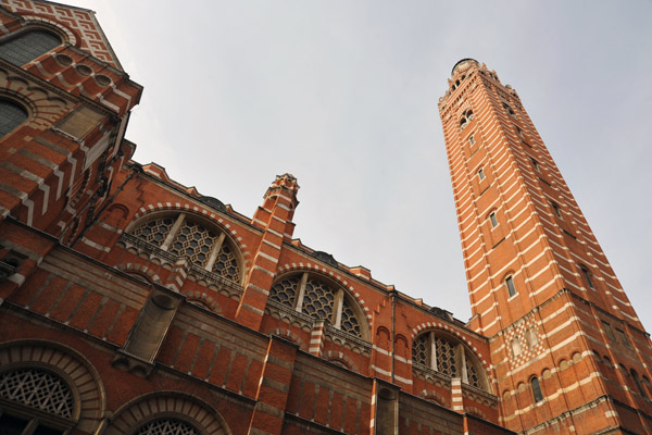Westminster Cathedral built starting in 1895 and the building was consecrated in 1910