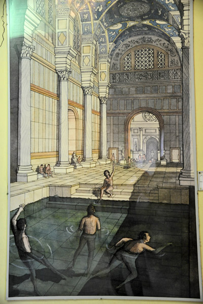 Artists impression of the frigidarium, Hadrianic Baths