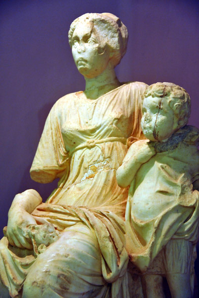 Seated woman and child from the Roman Theatre
