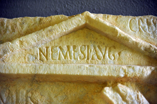 Latin inscription NEMESI AVG