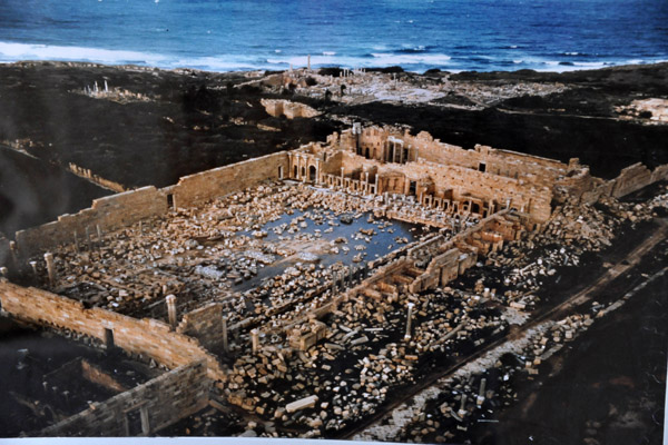 Aerial view of the Severan Forum, Leptis Magna