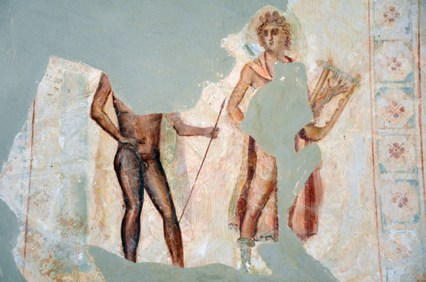 Fresco of Apollo and Marsyas, Leptis Magna Museum