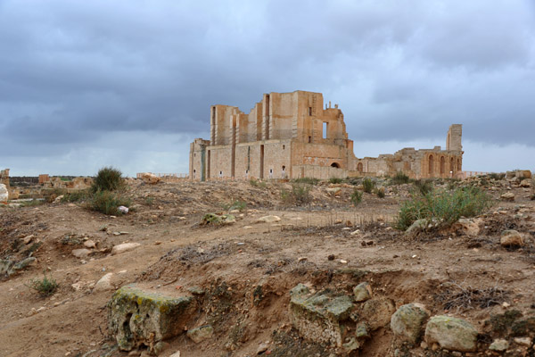 The theater district of Sabratha is set apart from the main ruins around the ancient forum