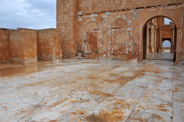 West side patio of the Roman Theater of Sabratha