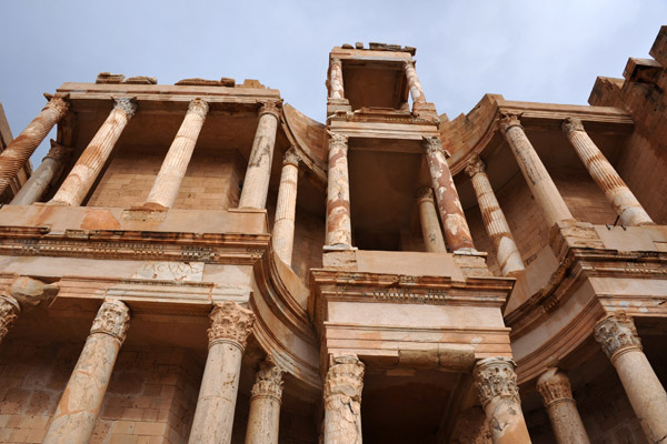 Three-tiered stage faade, Theater of Sabratha