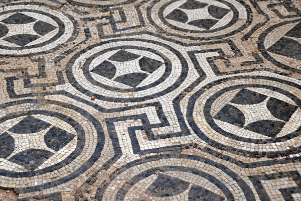 Detail of the mosaic floor in the Residential Quarter of Sabratha