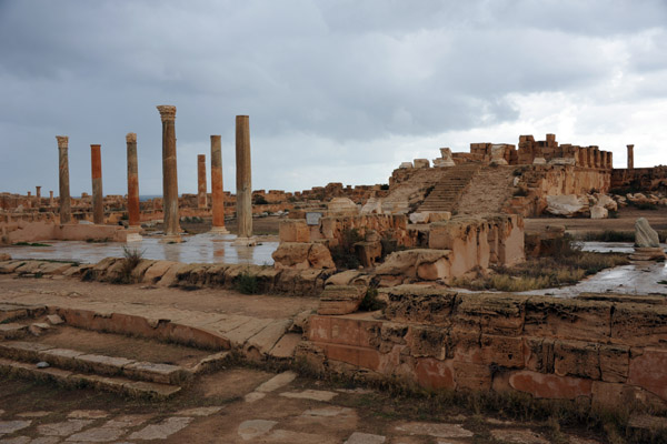 To the east of the forum is the Antonine Temple