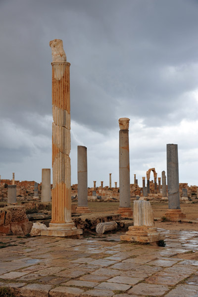 A heavily restored column, Sabratha