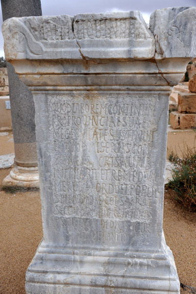 Latin inscription at the Curia, Sabratha