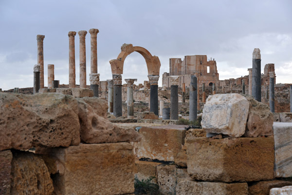 Ruins of the city center of Sabratha