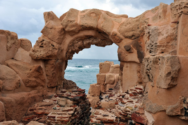 Eroded arch of the Seaward Baths, Sabratha