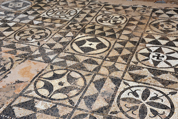 Mosaic floor, Theater Baths, Sabratha