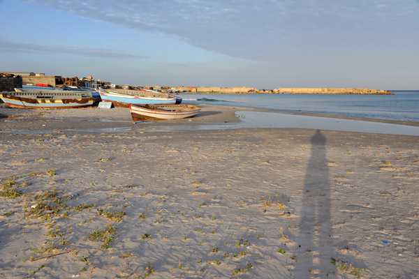 On the beach of Al Khums, late afternoon