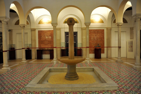 Fountain beneath the dome of the former Libyan Royal Palace
