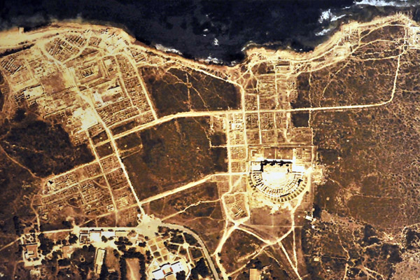 Aerial photo of Sabratha, Museum of Libya