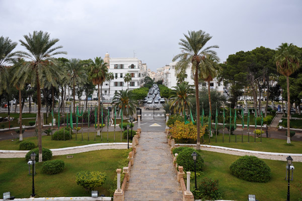 View from the upper terrace of the former royal palace looking towards Algeria Square