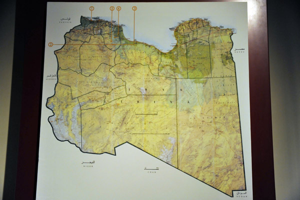 Map of Libya - Museum of Libya