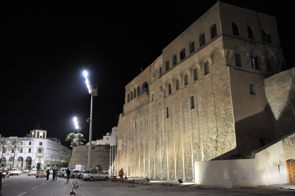 Tripoli Castle at night