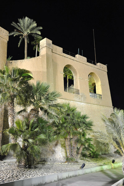 Tripoli Castle at night