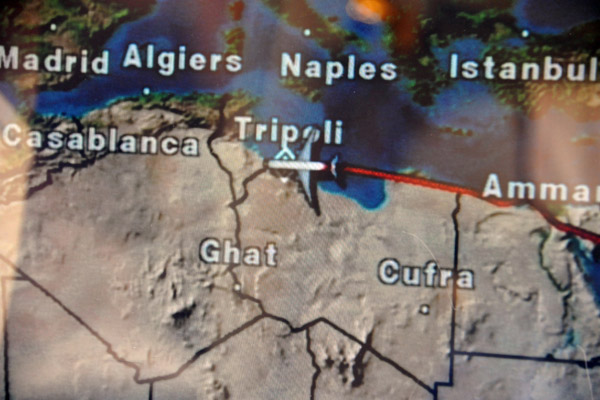 Emirates flight from Dubai to Tripoli, Libya