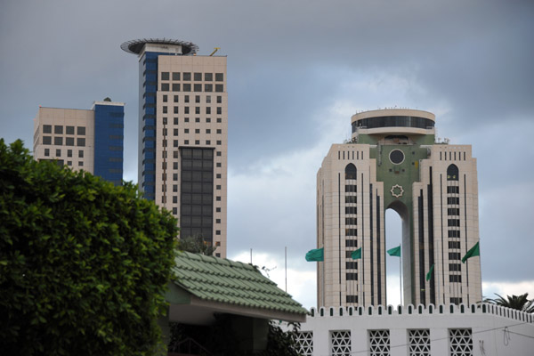 Abu Laila Towers (left) and Al Fatah Trade Center