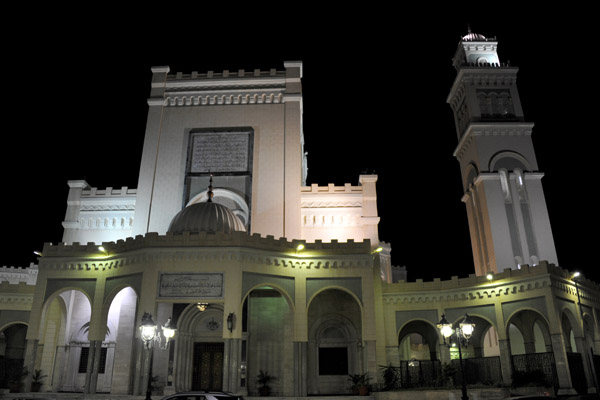 Former cathedral illuminated at night, Maydan Al-Jezayir