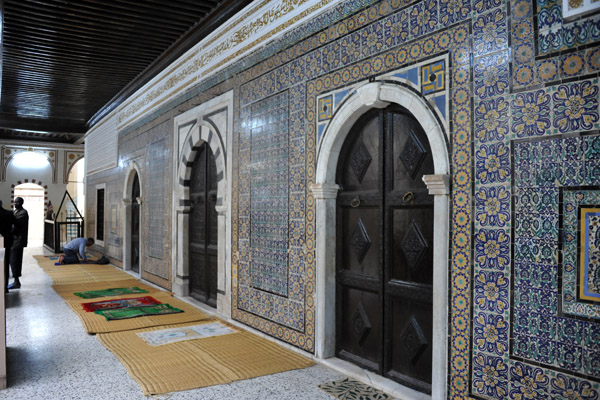 Tiled walls of the prayer hall, Ahmed Pasha Karamanli Mosque