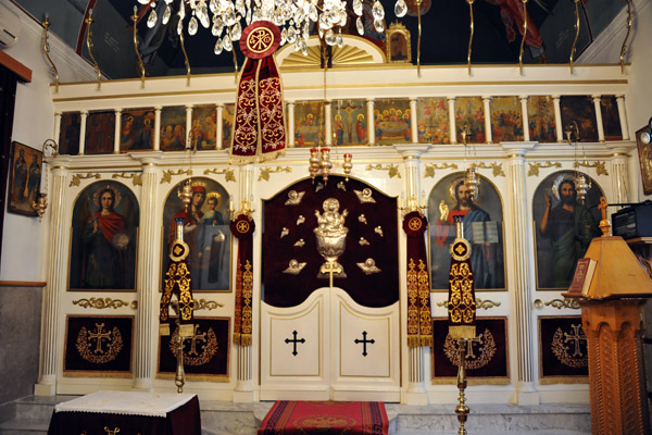 Altar of the Painted interior of the Greek Orthodox Church of St. George, Tripoli