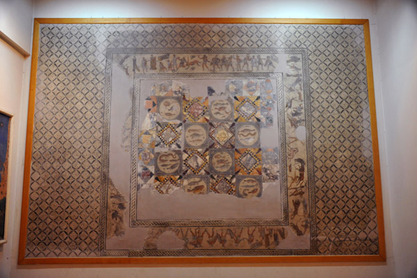 Roman mosaic on the right side as you enter the Jamahiriya Museum
