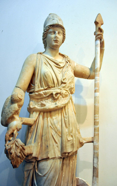 Martial statue of Athena, goddess of Wisdom