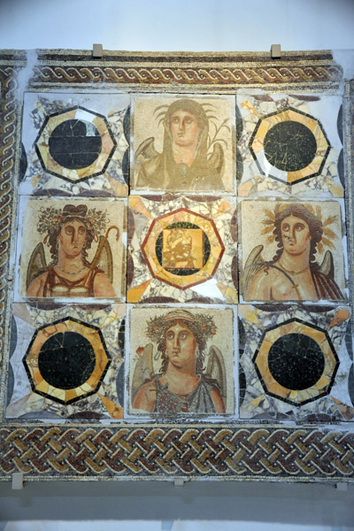 Mosaic of the Four Seasons from Dar Bouk Ameer in Zliten