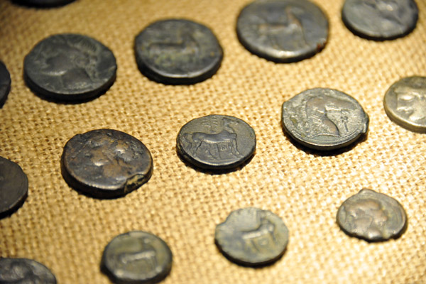 Part of a large collection of bronze Roman coins