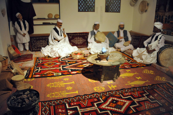 Men's majlis with Libyan Berber carpets