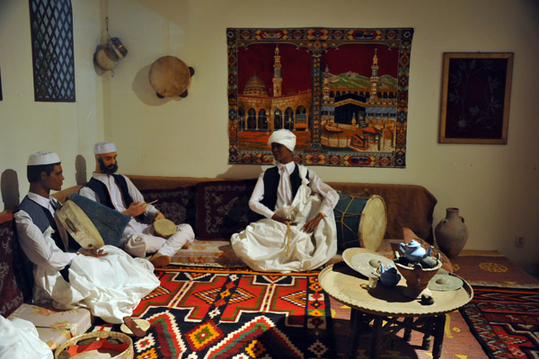 Men's majlis with Libyan Berber carpets