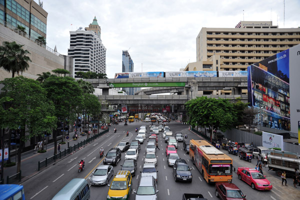 Ratchadamri Road in front of Central World