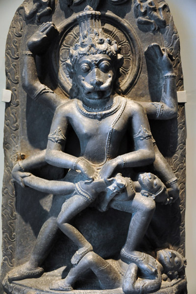 Vishnu in the form of the man-lion Narasimha, approx 1100-1200, Bangladesh
