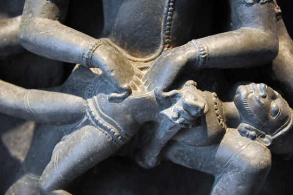 Demon being disemboweled by Vishnu