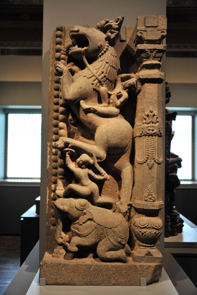 Section of the throne of a large image, 900-1100, Bihar