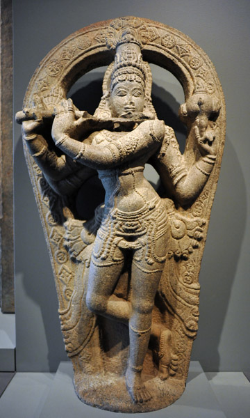 Krishna playing the flute, 1400-1500, Tamil Nadu