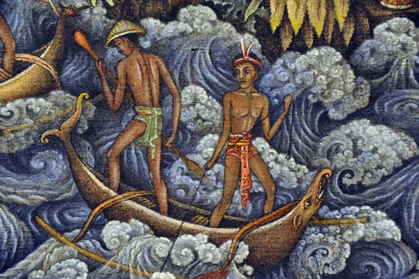 detail of a Balinese folkdale by Wayan Karya, 1945-1955