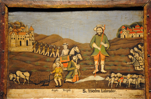 St. Isadore the Farmer and worshippers in a field, Philippines, 1750-1800