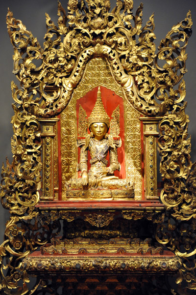 Buddha image and throne, Burma, ca 1850-1900