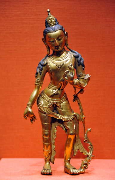The bodhisattva Avalokiteshvara in the form of the lotus bearer Padmapani, 18th C. China