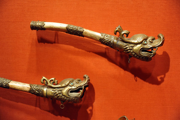 Pair of human thighbone trumpets, Inner Mongolis, ca 1800-1911