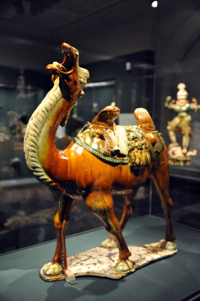 Glazed earthenware camel, Tang Dynasty, ca 690-750 AD